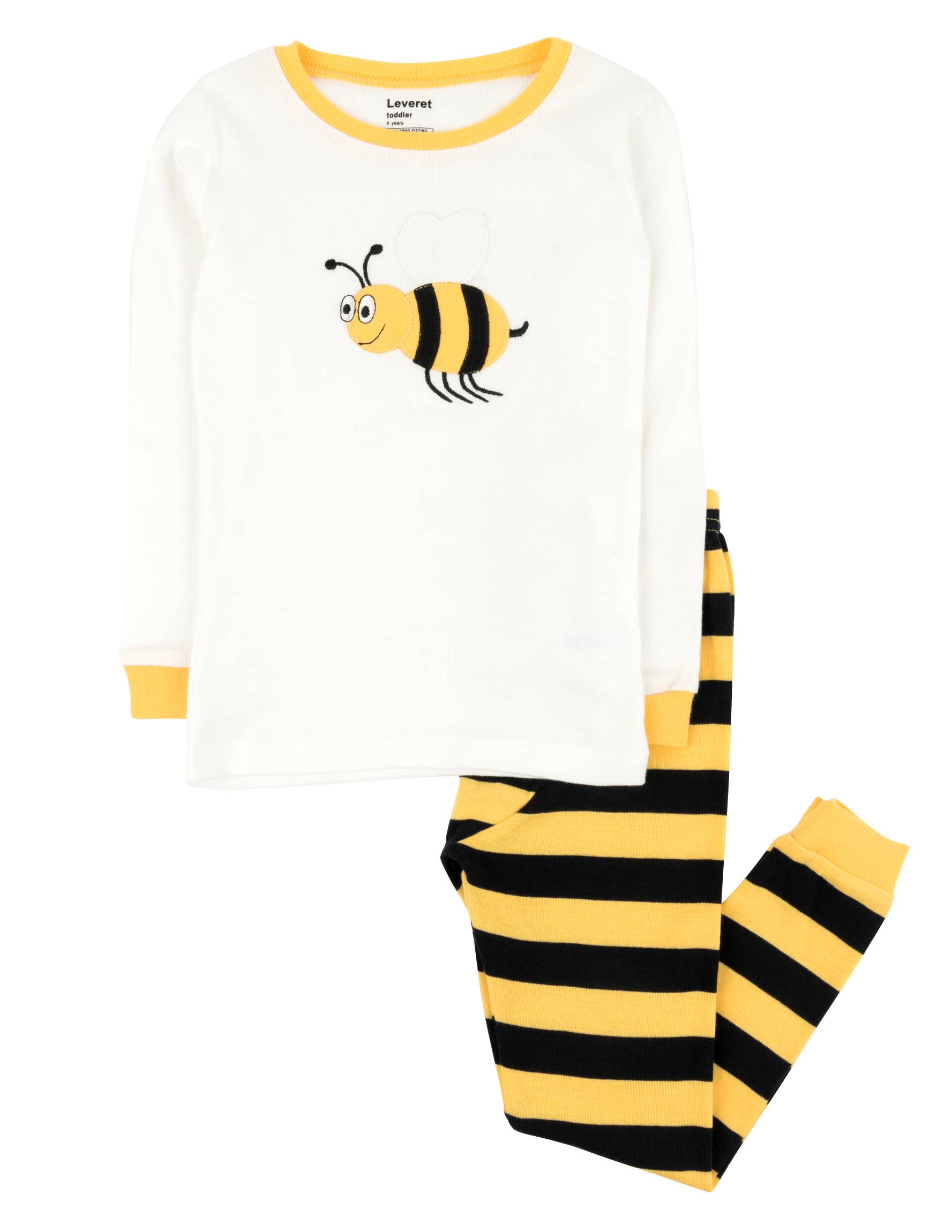 Leveret Pajamas - Wholesale Sleepwear Set - Kids - Kids Two Piece Cotton Pajamas Print Animals0