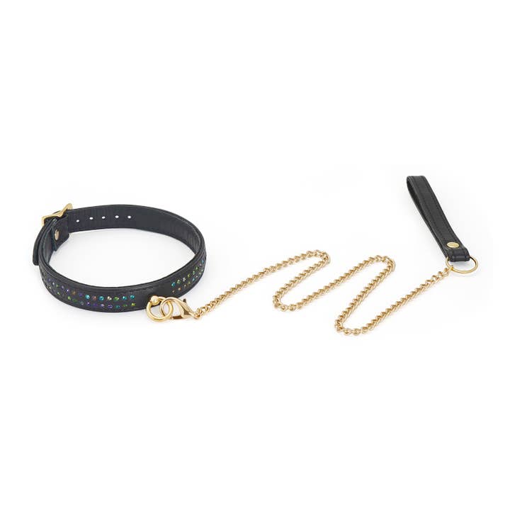 Liebe Seele - Vente Collier – chat et chien - Collier et laisse en cuir Shining Girl1