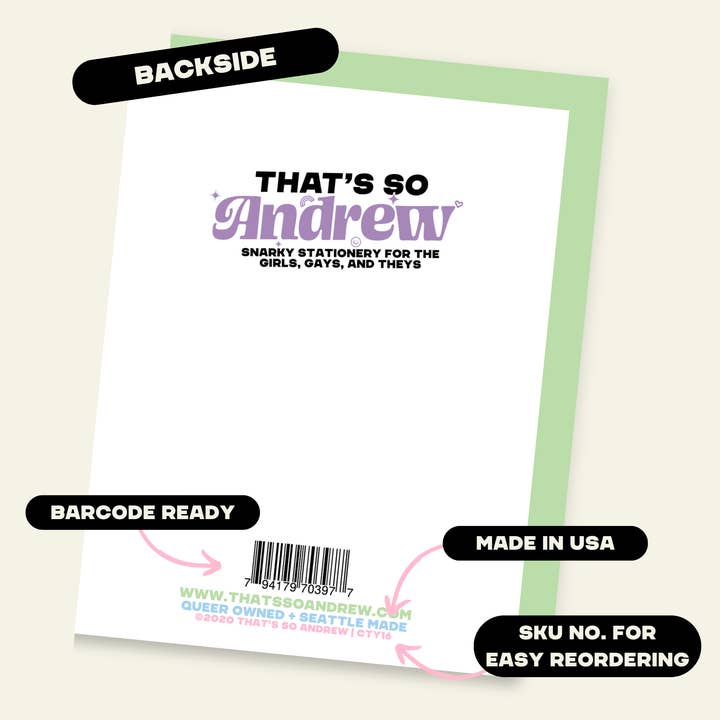 That’s So Andrew - Wholesale Birthday Card - Sex With Me Dirty and Funny Birthday Greeting Card