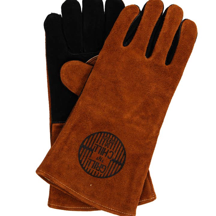 Tiseco - Wholesale Outdoor Grill Tools - BBQ gloves - cow leather - 19x36 cm4