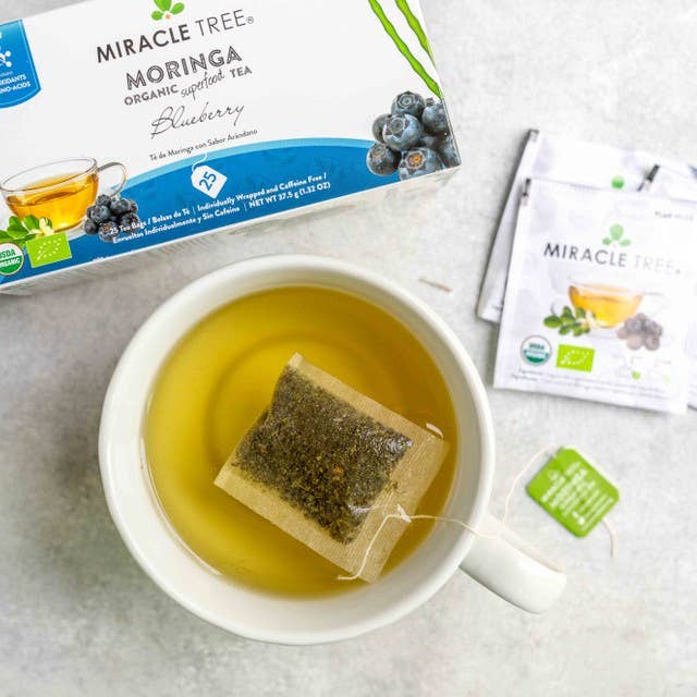 Miracle Tree – wholesale Hälsoté/Detoxté – Ekologiskt Moringa Te: Blåbär8