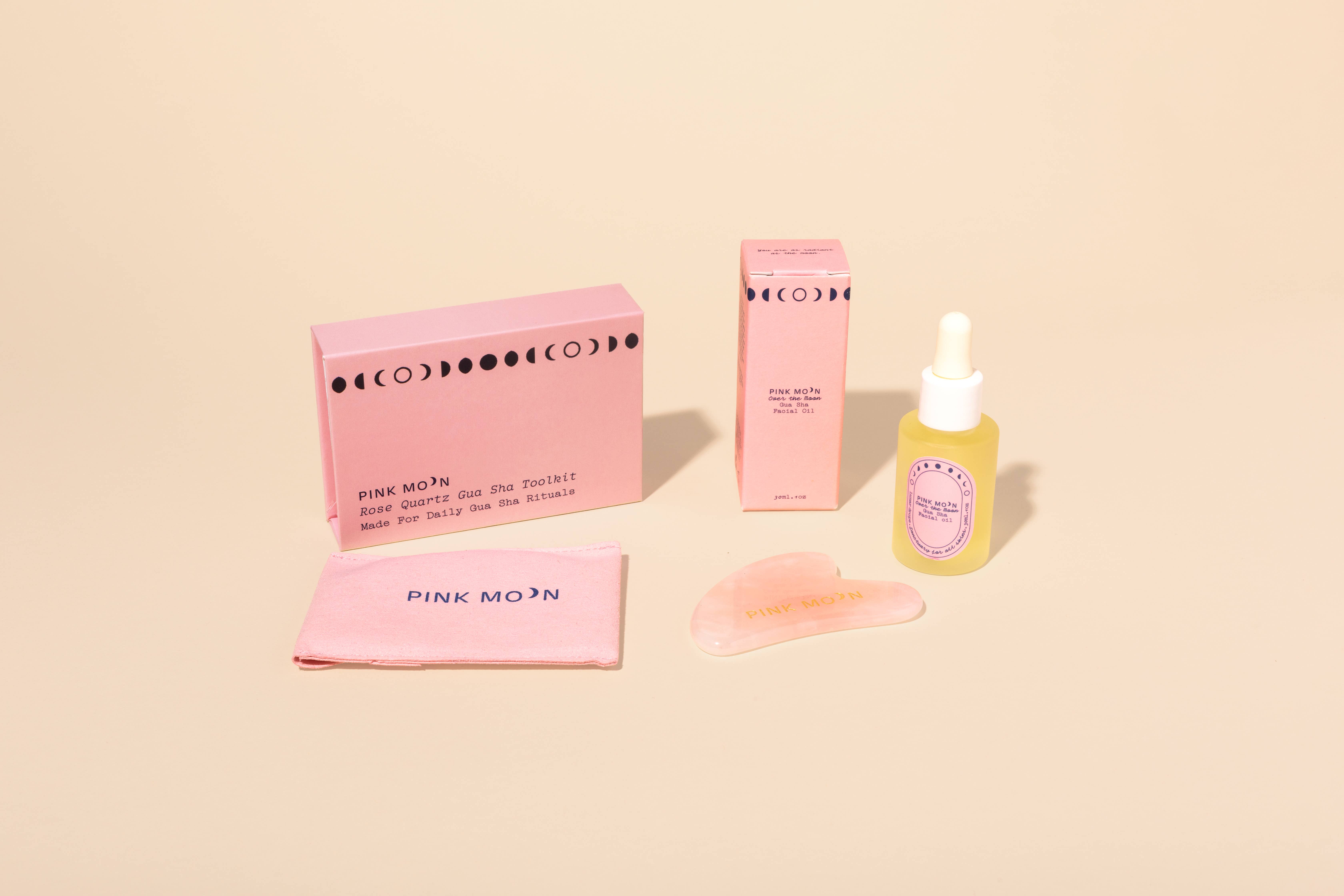 Pink Moon - Wholesale Gua Sha Tool - Over the Moon Gua Sha Duo - Bestseller Set1