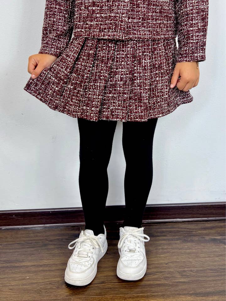 MINI MIGNON PARIS - Venta al por mayor Falda - Niños - Falda escolar plisada de tweed para niña3