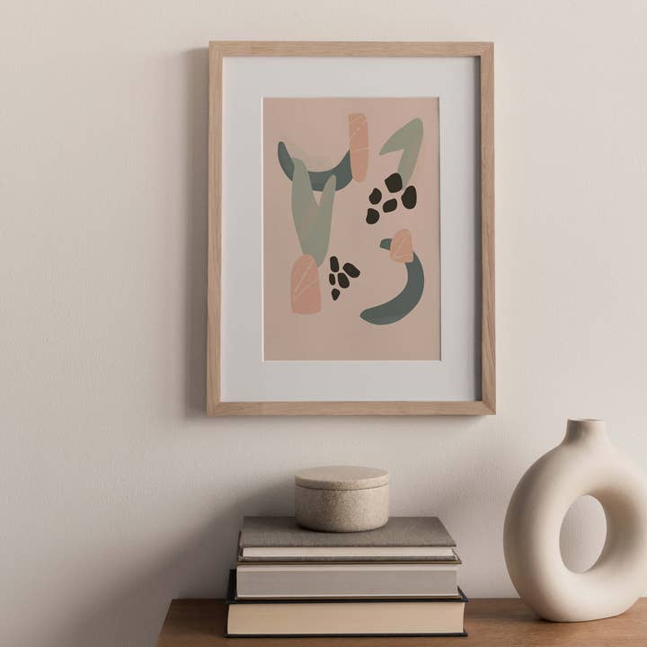 ABSTRAKTE FORMER A4 KUNSTPRINT for engroshandel hos I am Roxanne