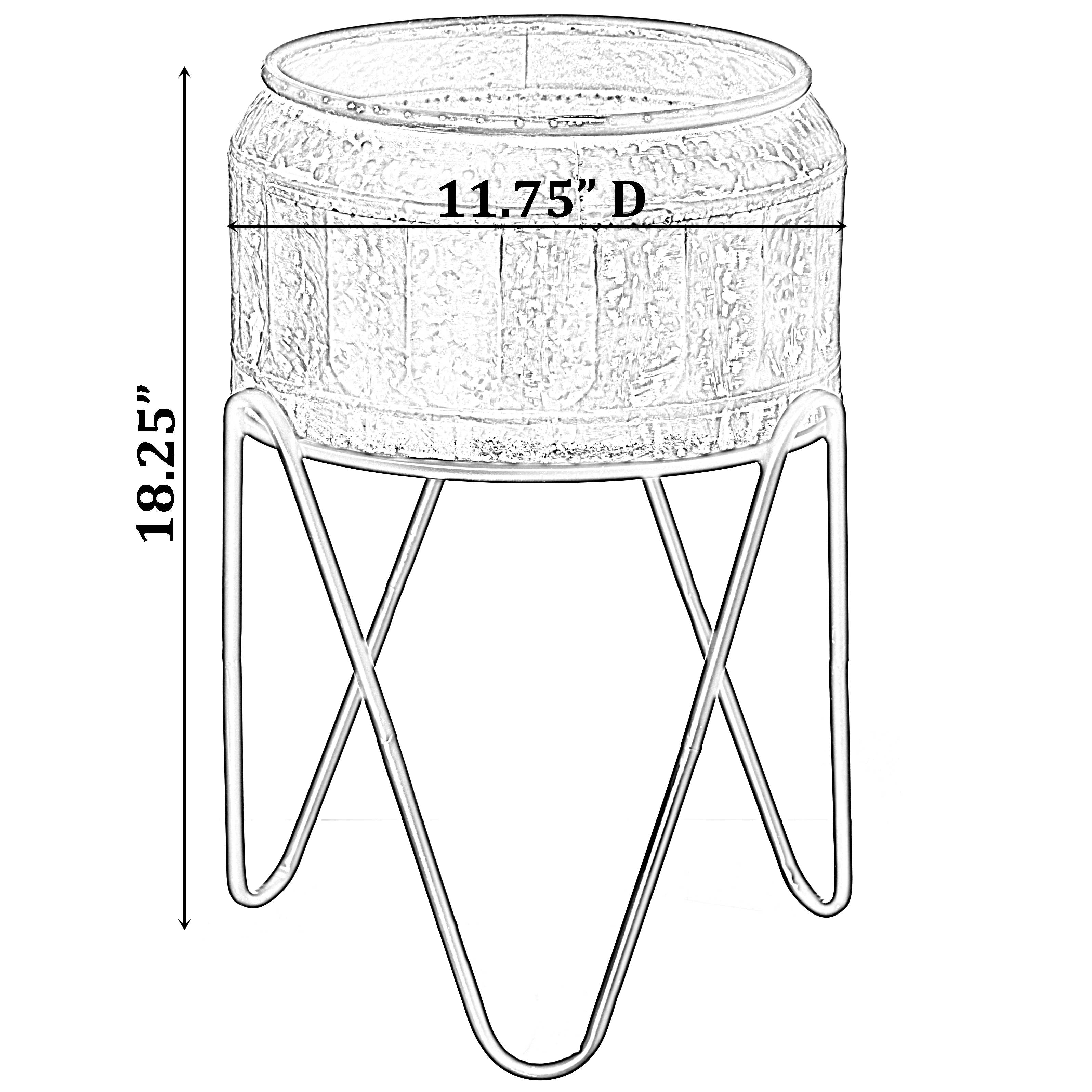 Quickway Imports - Wholesale Ice Bucket - Galvanized Metal Ice Bucket Beverage Cooler Tub with Stand8