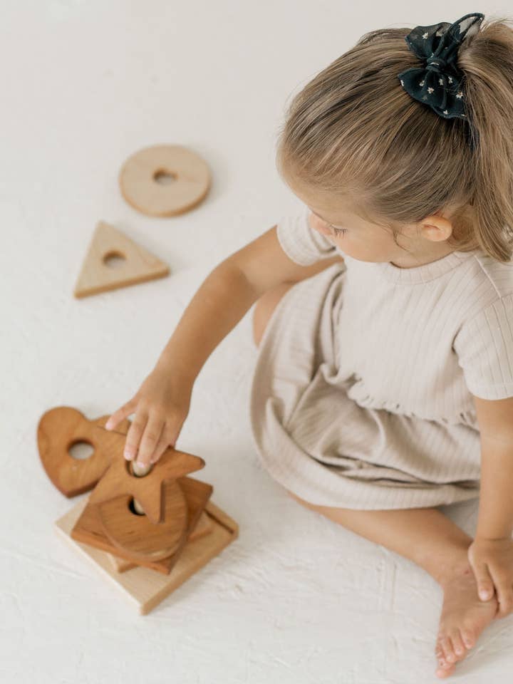 Wooden Shape Stacker for wholesale by My Little Songbird