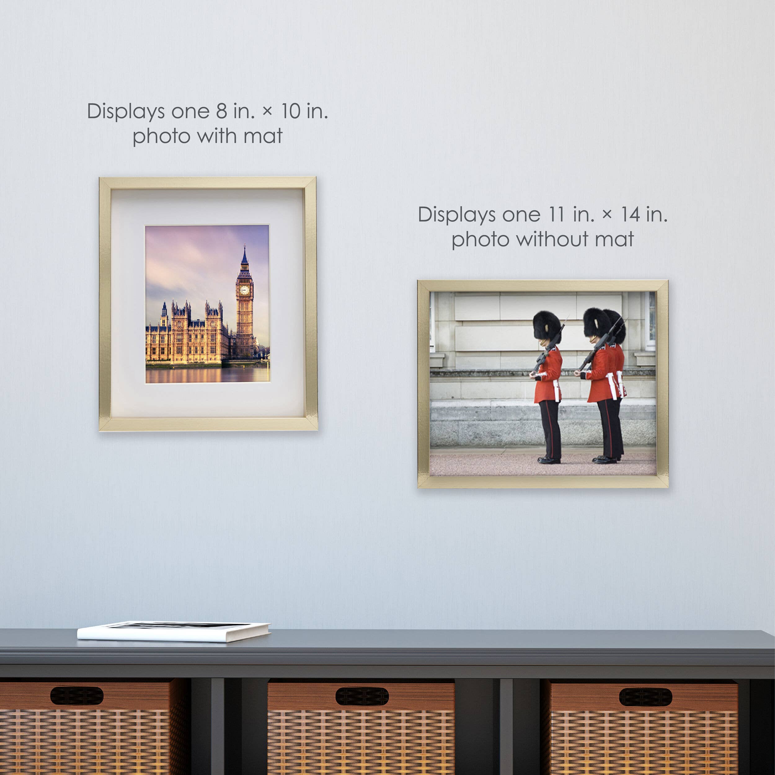 Mikasa 11x14in Gold MDF Portrait Frame 11x14 matted 8x10 for wholesale on Faire5