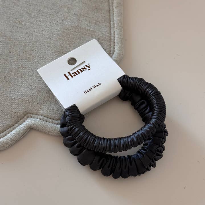 SoapElenGlen - Wholesale Scrunchie - Women’s - Elegant Satin Ruched Scrunchies Set, Minimalist Hair Ties7