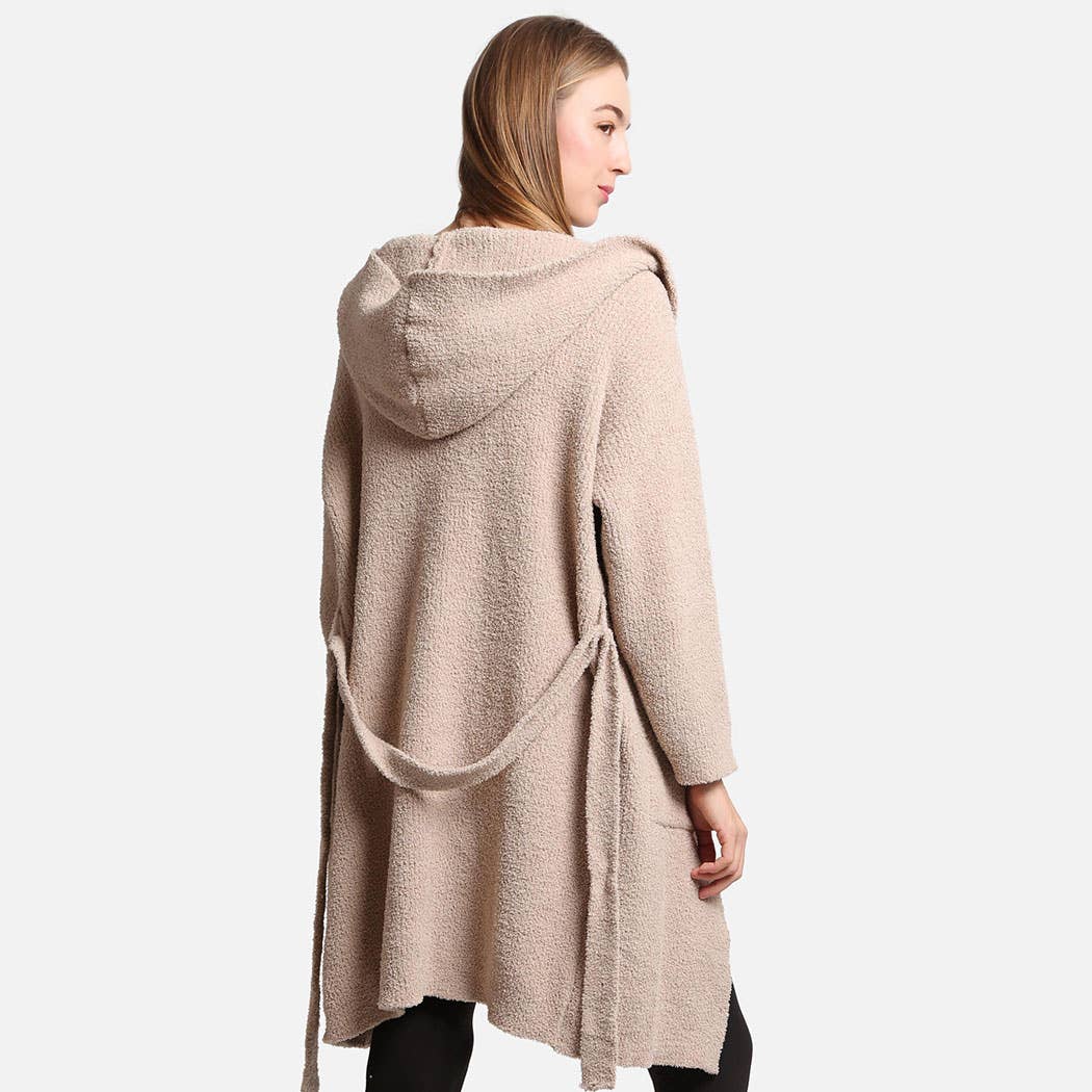 Fashion City - Venta al por mayor Bata - Mujer - Bata con capucha suave de color liso con bolsillo20