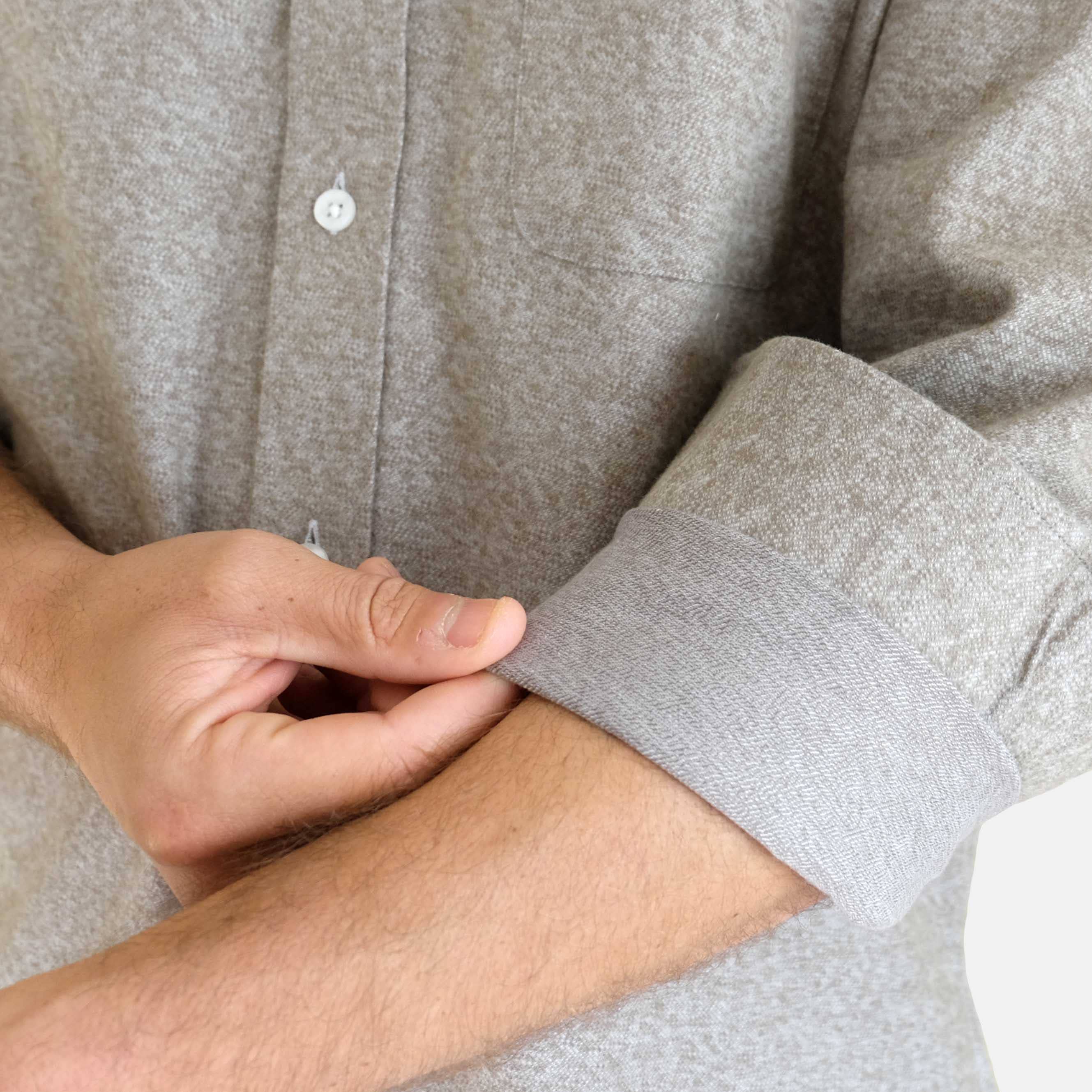 EKZO - Wholesale Button Down Shirt - Men's - Flannel Shirt Heather Sage6