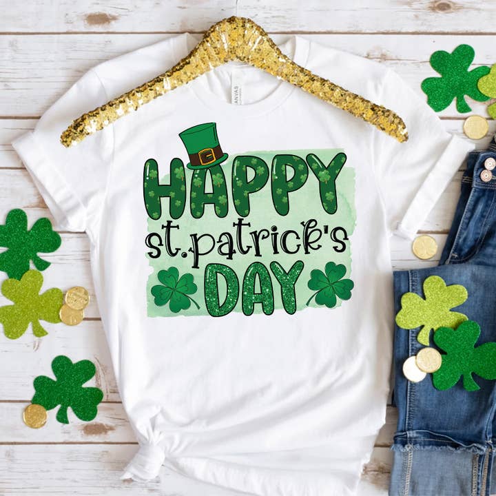 Happy St Patrick's Day T-shirt - Bella Canvas for wholesale by Printliss