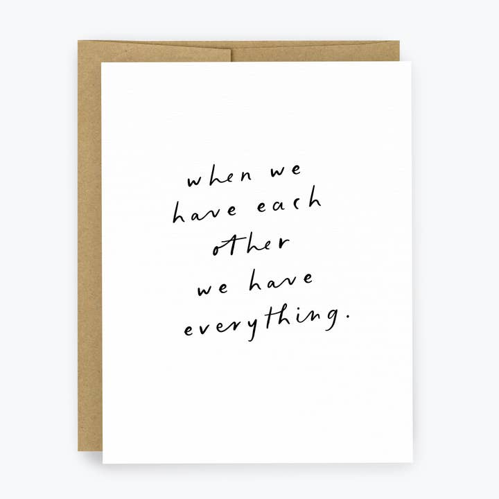 Romantic Card, Anniversary, Simple Text Greeting Cards for wholesale by Kreate Paper Co.