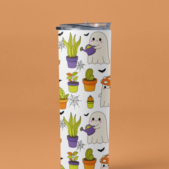 Ghost & Plants Tumbler for wholesale by amarieacreates