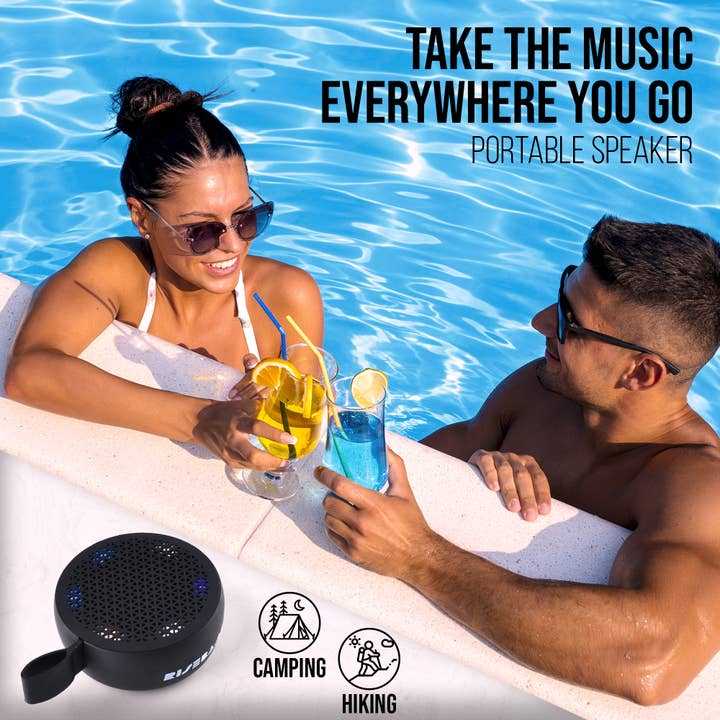 RISEBASS - Wholesale Speakers - RISEBASS Water Resistant Bluetooth Shower Speaker, Handsfree