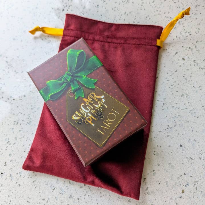 Sac à Tarot en Velours Rouge pour la vente par Chain Assembly LLC