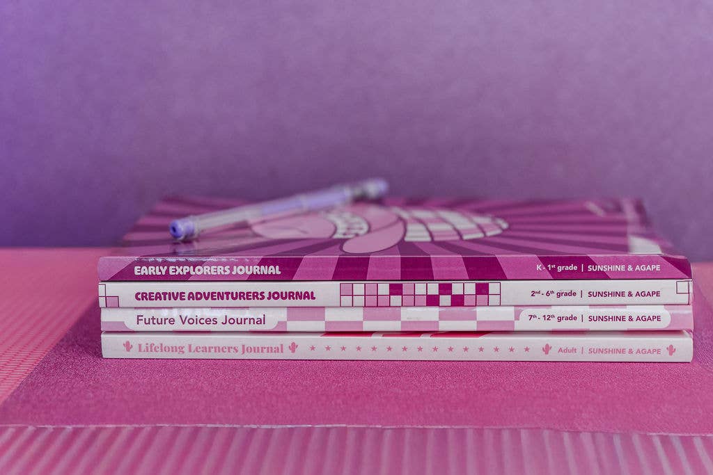 Sunshine & Agape - Wholesale Journal/Diary - Kids - K-1st Family Gratitude Journal - Disco Cowgirl Line  7