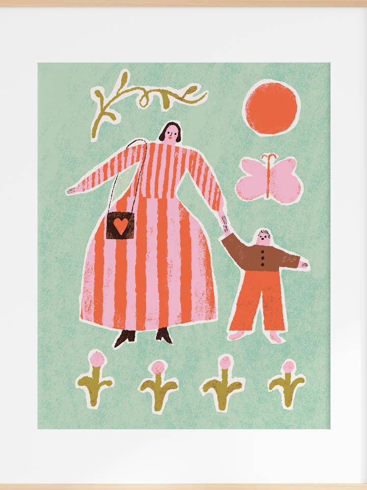 Mother and Son | 8x10 Art Print for wholesale by Chloe Welch Art