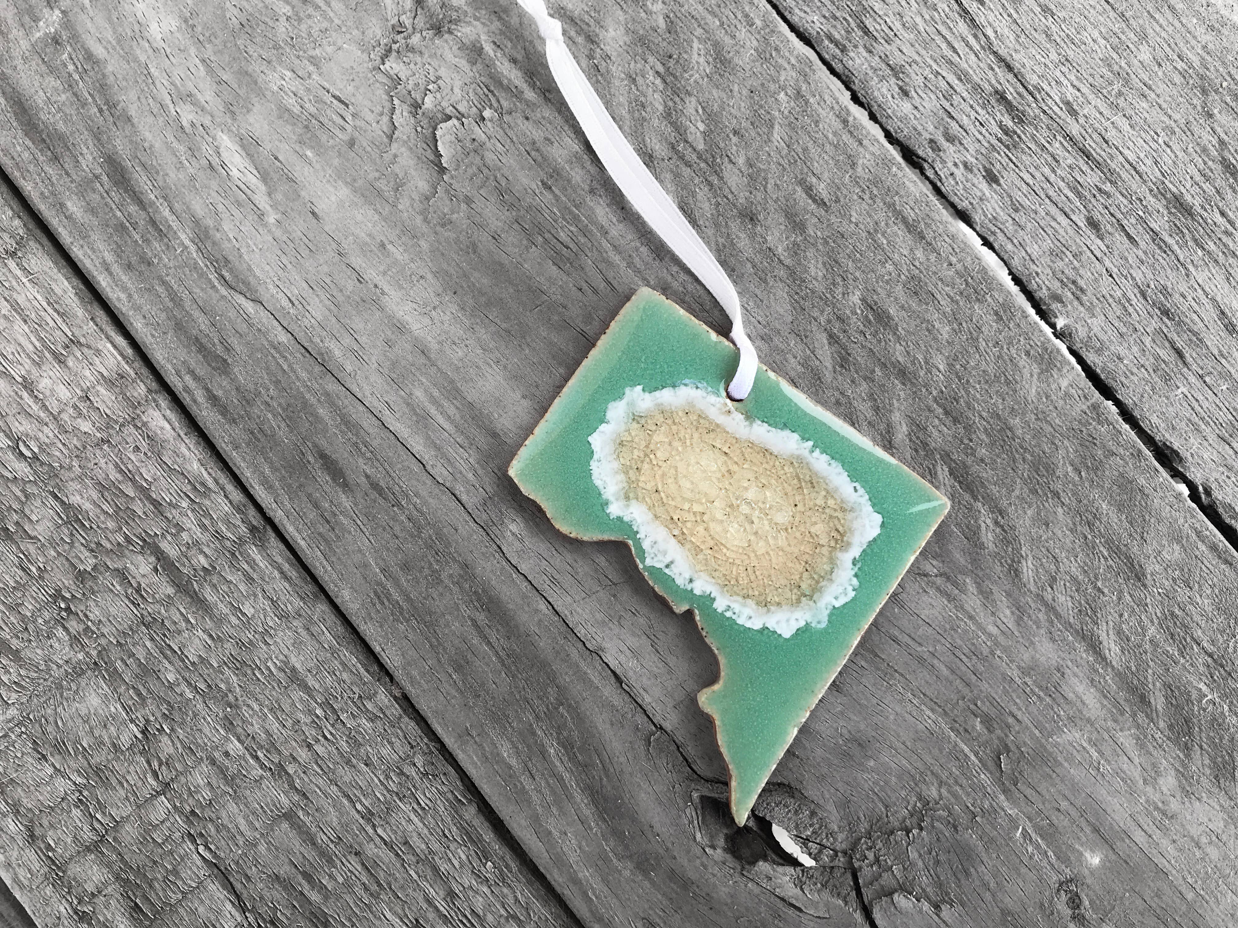 Dock 6 Pottery - Wholesale Ornament - State Shaped Ornament - All 50 States8