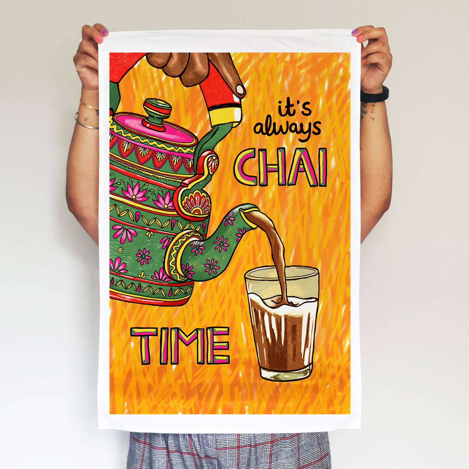 The Playful Indian – wholesale Kökshandduk – Det är alltid Chai Time kökshandduk1