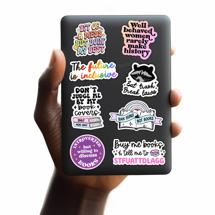 Radical Buttons - Vente Autocollant - Vous juger en silence, autocollant chat drôle, autocollant pour ordinateur portable