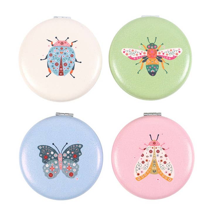 Nibble Distributors Ltd - Wholesale Compact mirror - Floral Bug compact mirrors (12)1