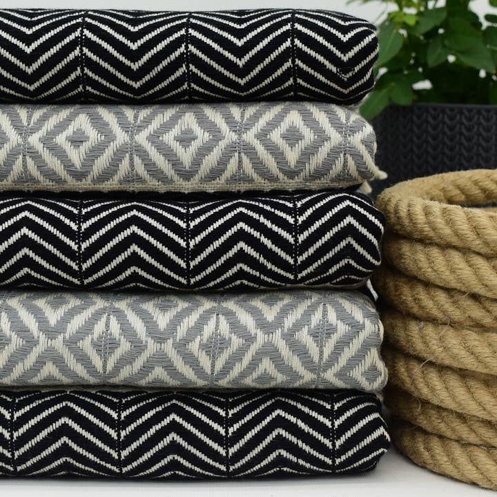 Organic Turkish Towels - Wholesale Beach towel - Beach Towel, Soft Black Cotton Towel, 40x70 Spike Design1