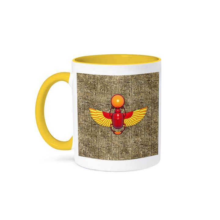 3dRose - Wholesale Coffee Mug - 3dRose, Egyptian scarab beetle and ancient hieroglyphs art., Mug