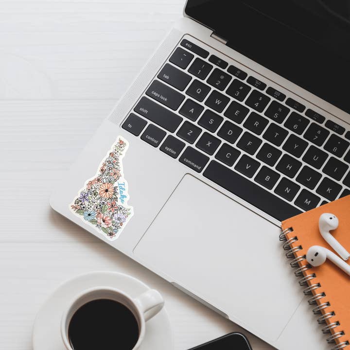 Little Traveling Llama - Wholesale Sticker - Floral Idaho State Waterproof Vinyl Sticker4