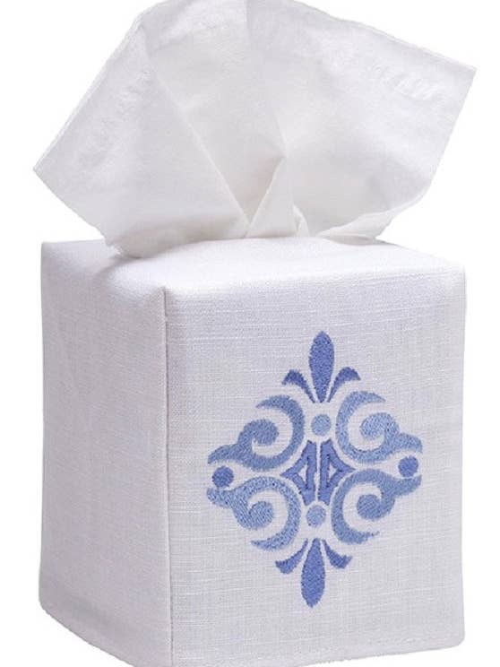 Torkyksfodral, Amalfi Scroll (Blå) för wholesale av Jacaranda Living