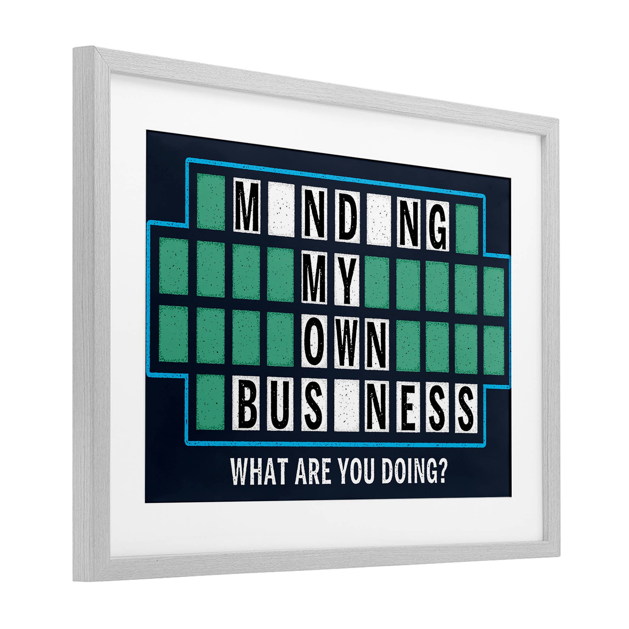 Stupell Industries - Wholesale Wall Sign - Minding My Own Business Game - Print Under Glass Wall Art9