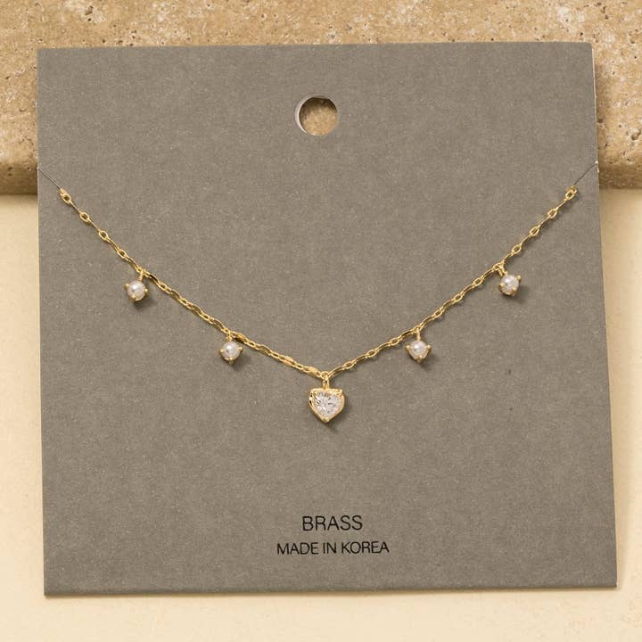 Collana Stazione Cuore Cz per la vendita all'ingrosso da parte di Anarchy Street