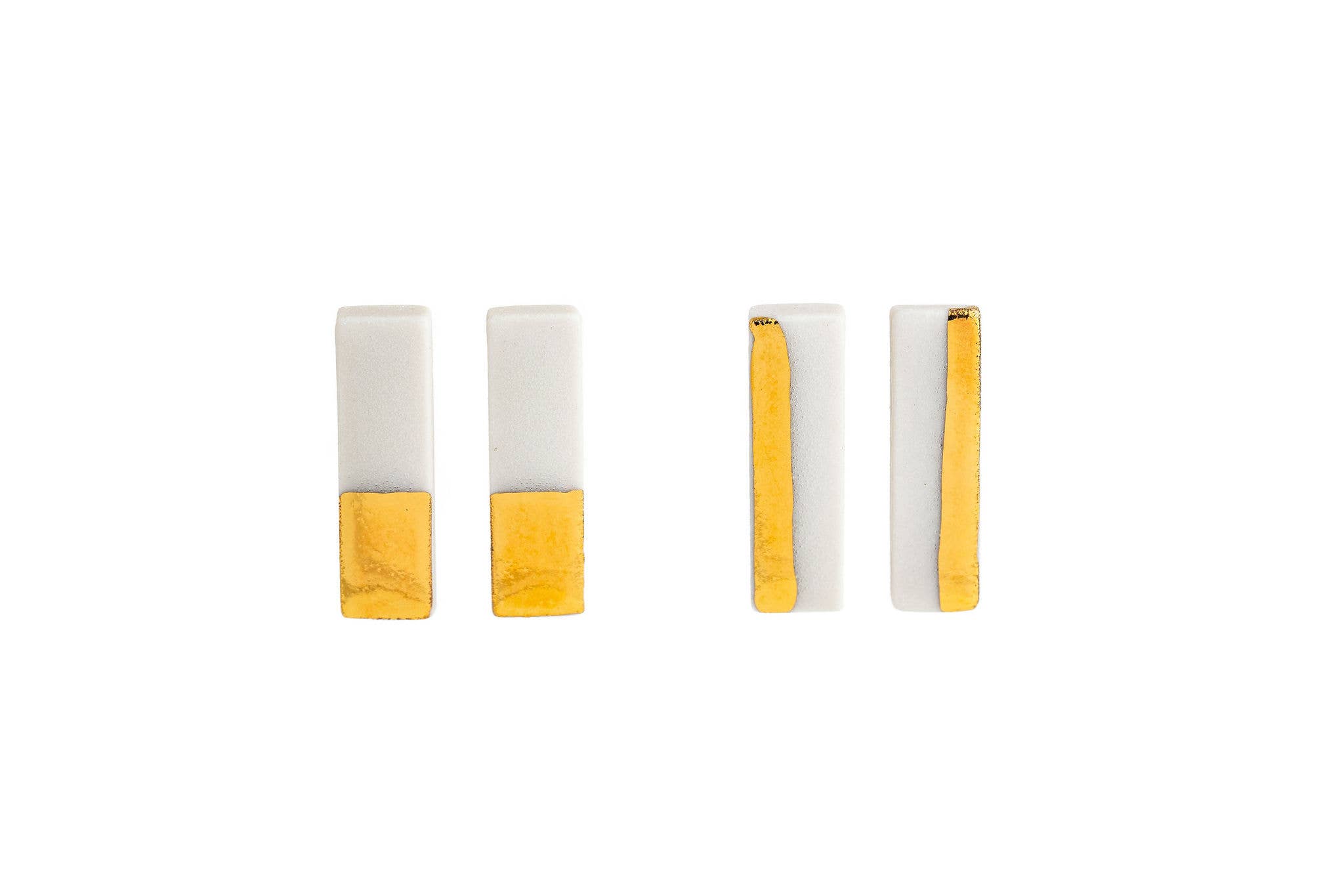 Jenna Vanden Brink Ceramics - Wholesale Stud/Post Earrings - Gold Dipped Bar Earrings4
