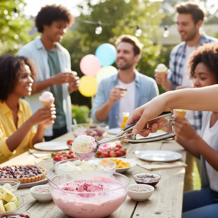 Kadra Kitchenware - Wholesale Ice Cream Scoop - Millvado SS Medium Ice Cream Scoop Soft Grip - Black2