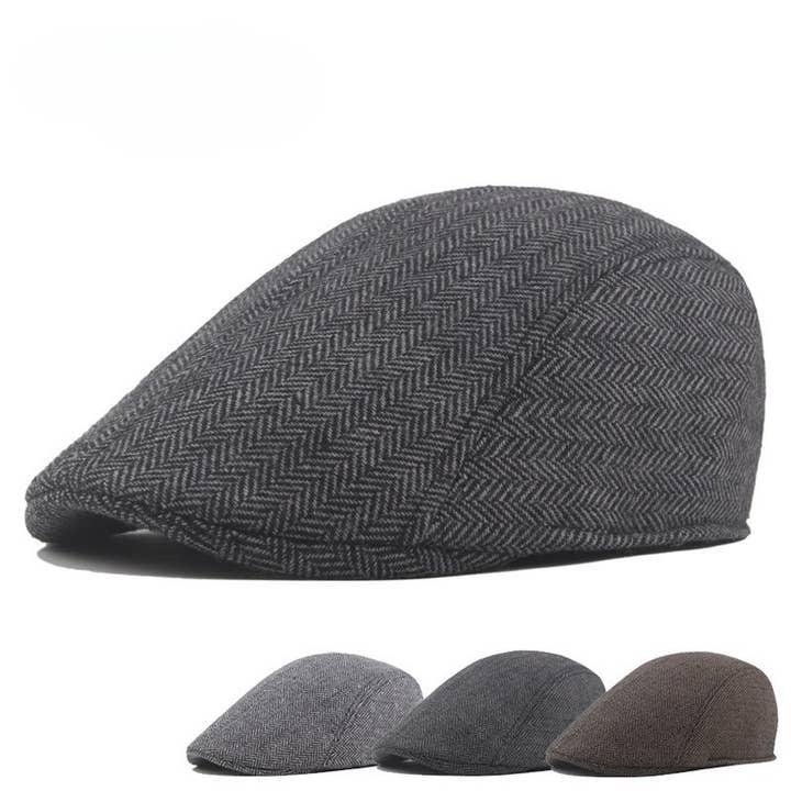 Cappello Piatto da Uomo in Spina di Pesce Classico Newsboy da Golf e Guida per la vendita all'ingrosso da parte di Syrrios Gifts LLC