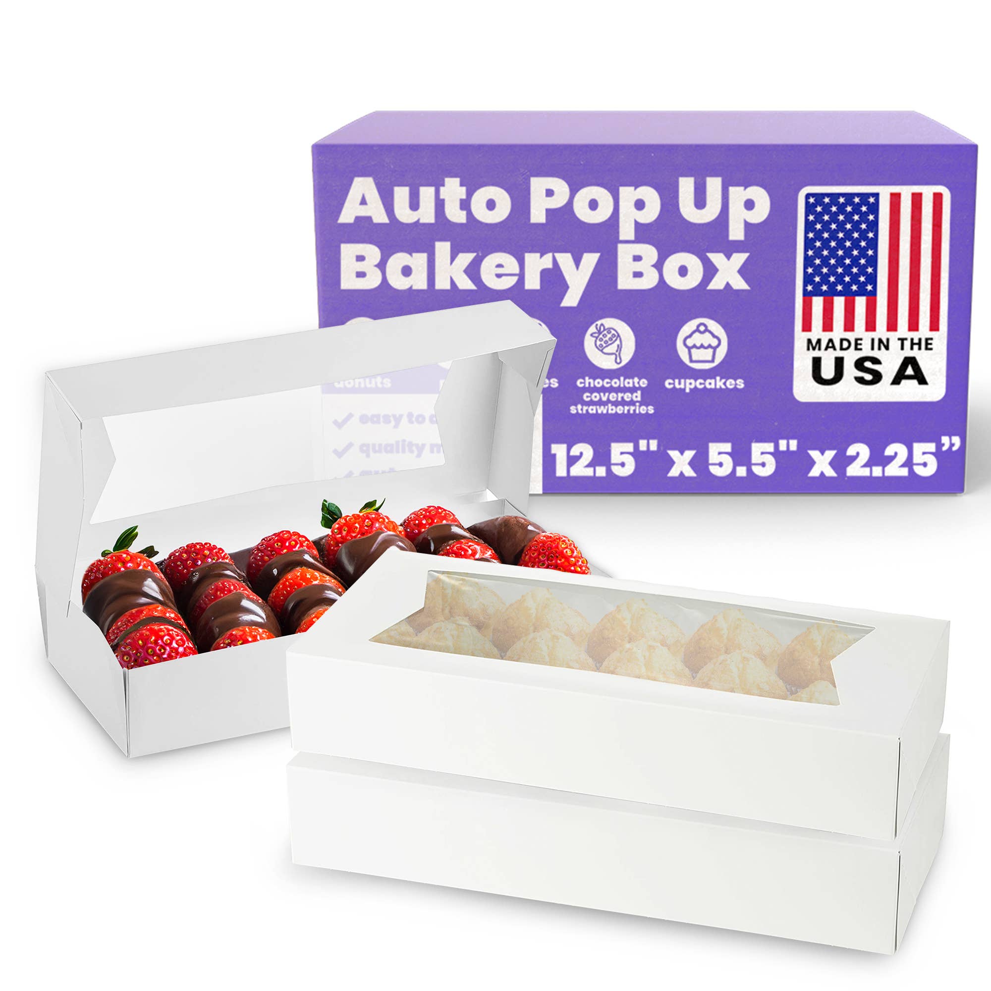 MT Products - Wholesale Food Storage Container - MT Products White Cookie Boxes/Bakery Boxes