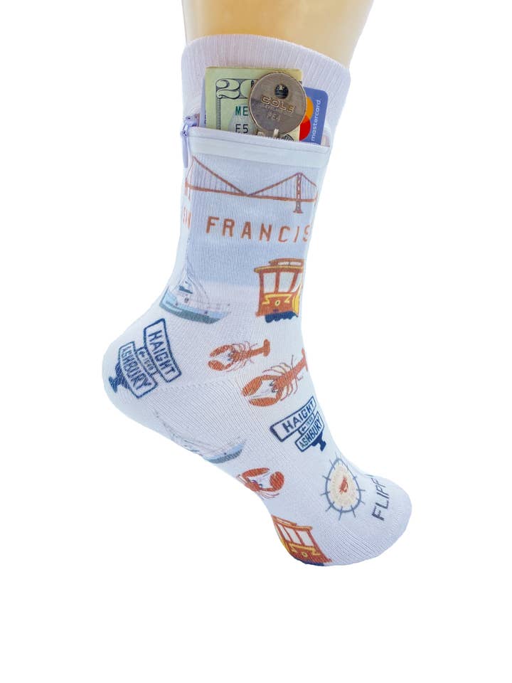 Calzini con cerniera San Francisco per la vendita all'ingrosso da parte di Flippysox