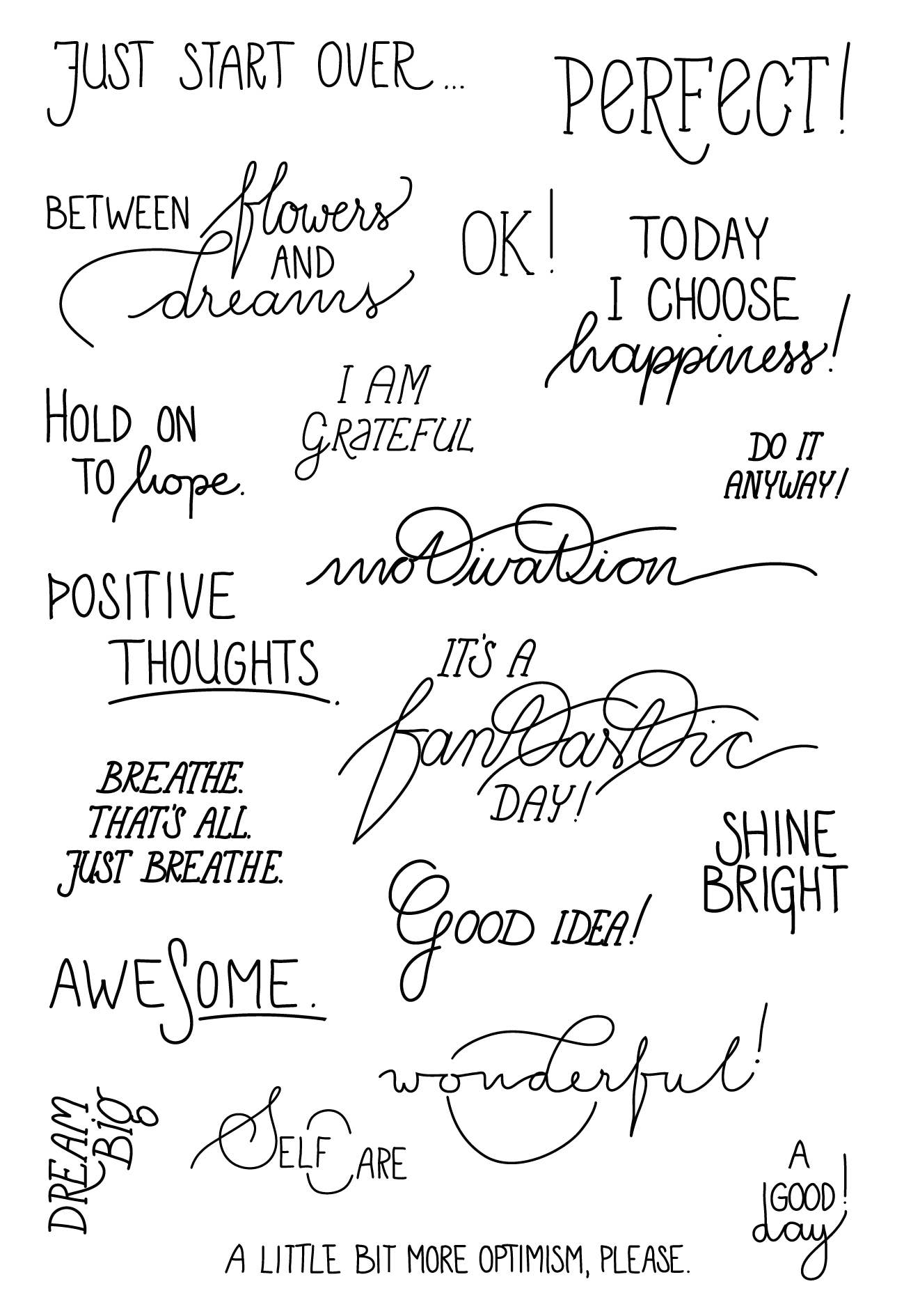 Emadam - Art & Design - Wholesale Rubber/Decorative Stamp - Clear Stamps Set - Motivational Sayings Vol.11