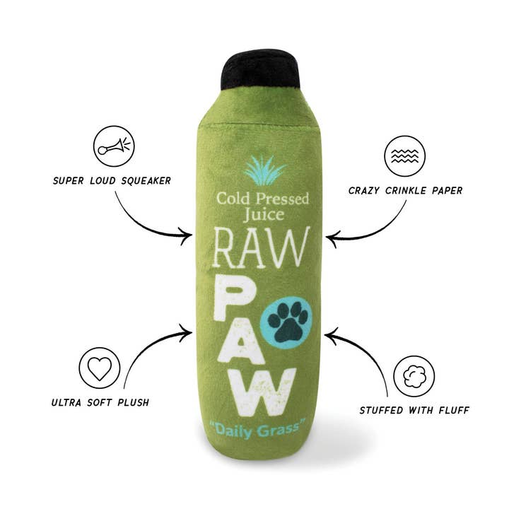 Raw Paw Pressed Juice Plush Dog Toy for wholesale by Petshop by Fringe Studio