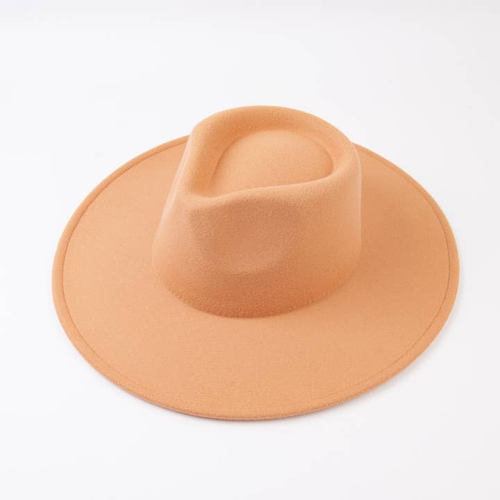 Lucca Couture - Wholesale Fedora - Women's - Vegan felt rancher hat in Tan