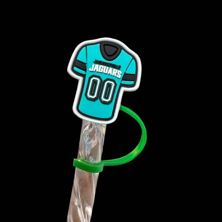 Jaguars Jersey Silikone Sugerørstopper 10mm for engroshandel hos Olive Lane Accessories
