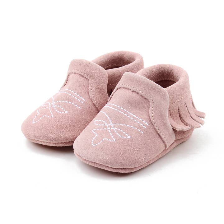 Moccasin - Dusty Pink Suede for wholesale by Ranch Raised ®
