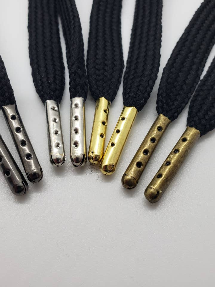 Metal Aglets for wholesale by The Shoelace Factory