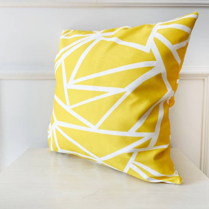 Samarra Home – wholesale Dekorativ kudde – Gul geometrisk kudde, Vibrerande kudde, Dekorativ soffa