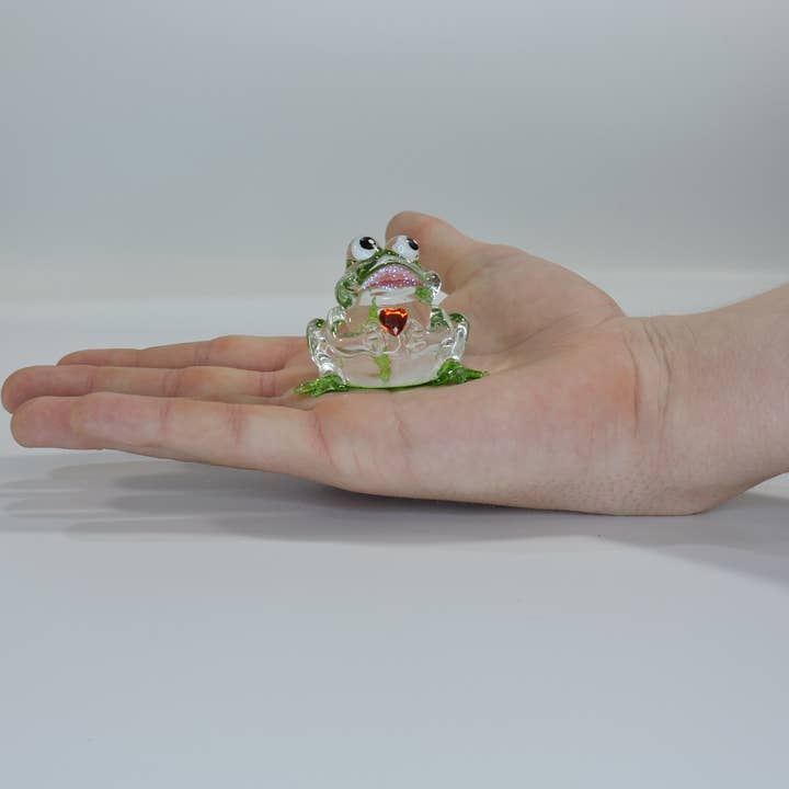 Handmade Glass Kiss Me Frog for wholesale by Gift Gallery Glass