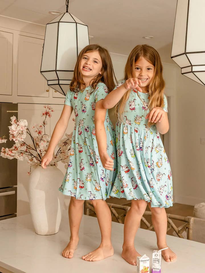 Juicebox Short Sleeve Pocket Twirl Dress for wholesale by PB & Grape