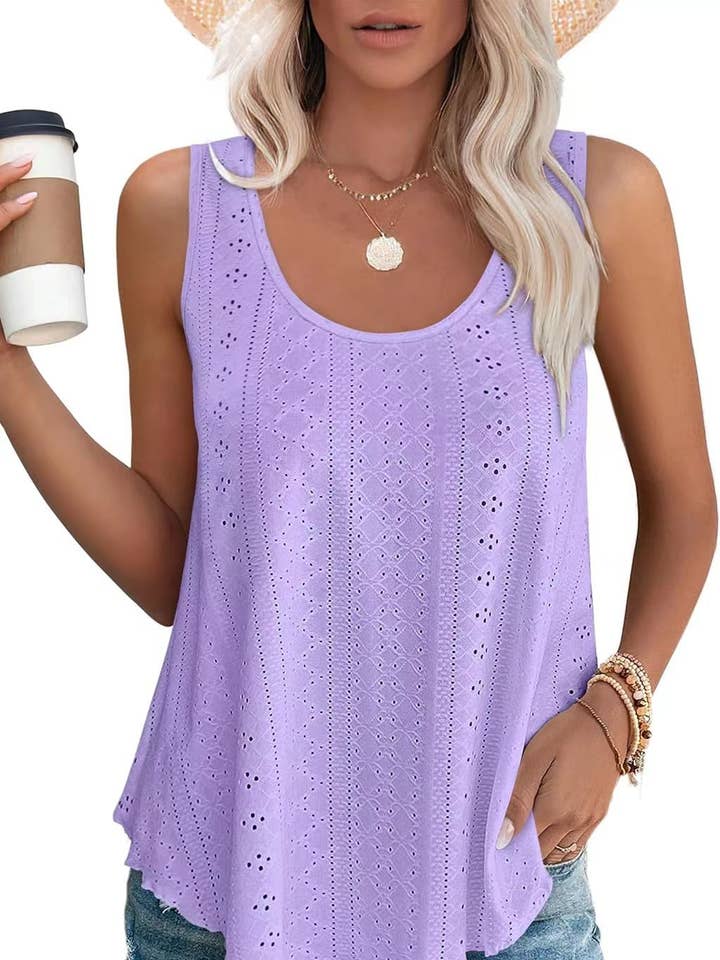 Lovesoft - Wholesale Tank Top - Women's - Women's Summer Loose Fit Round Neck Sleeveless Vest Top