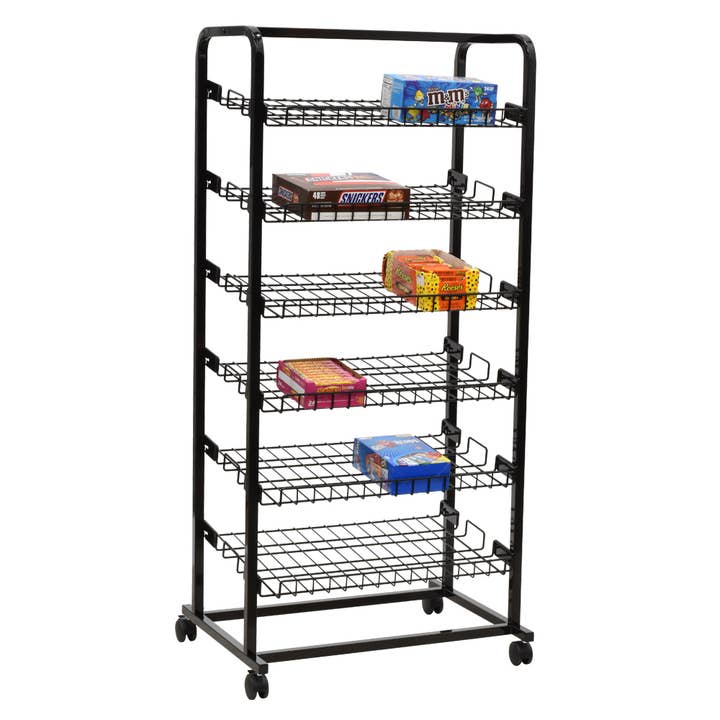 Specialty Store Services - Wholesale Retailer Display Stand/Case - Black 30 in Bakers Rack