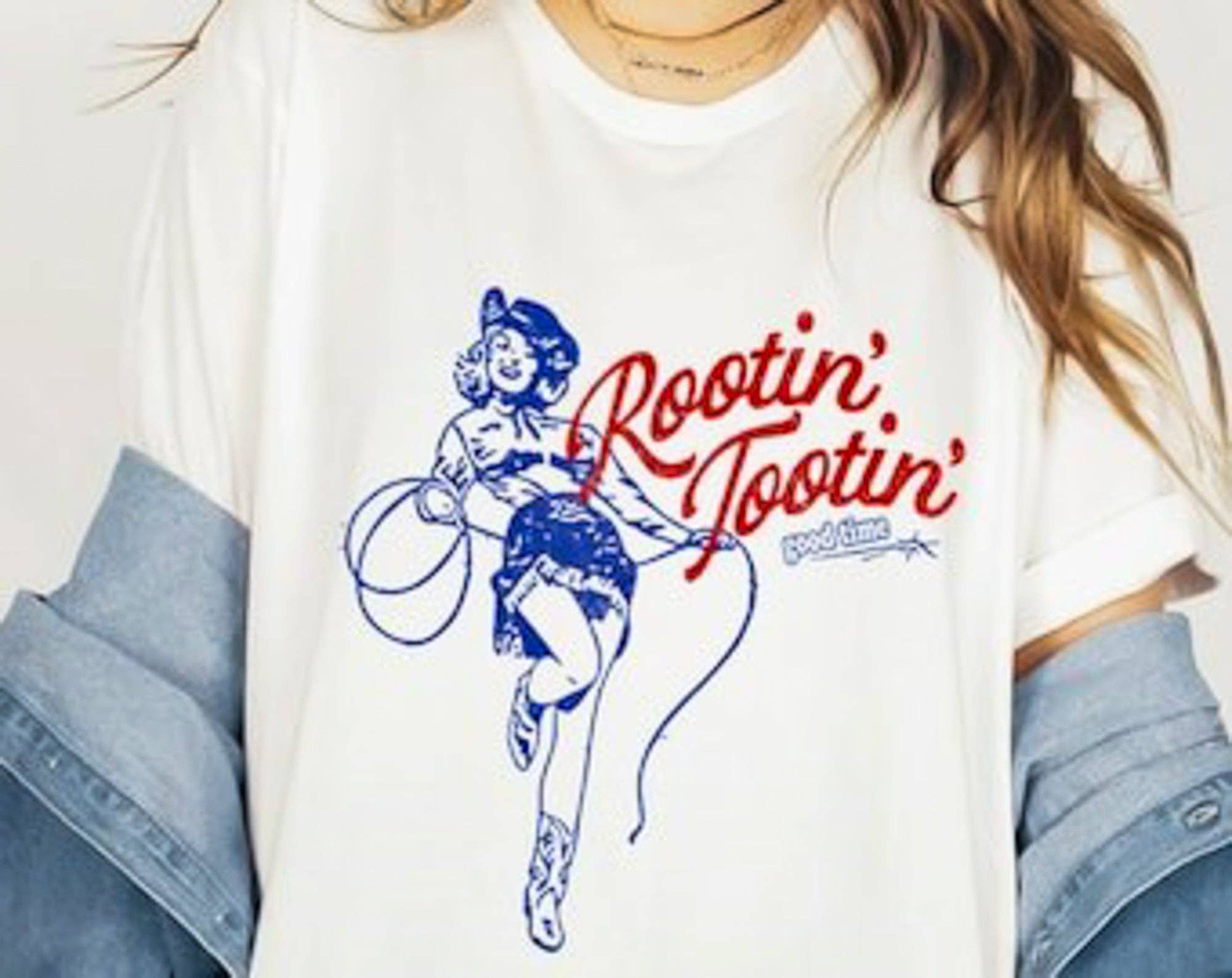 Peach Closet - Wholesale Screen Printed T-Shirt - Women's - Rootin' Tootin' Good Time Cowgirl Western Tee