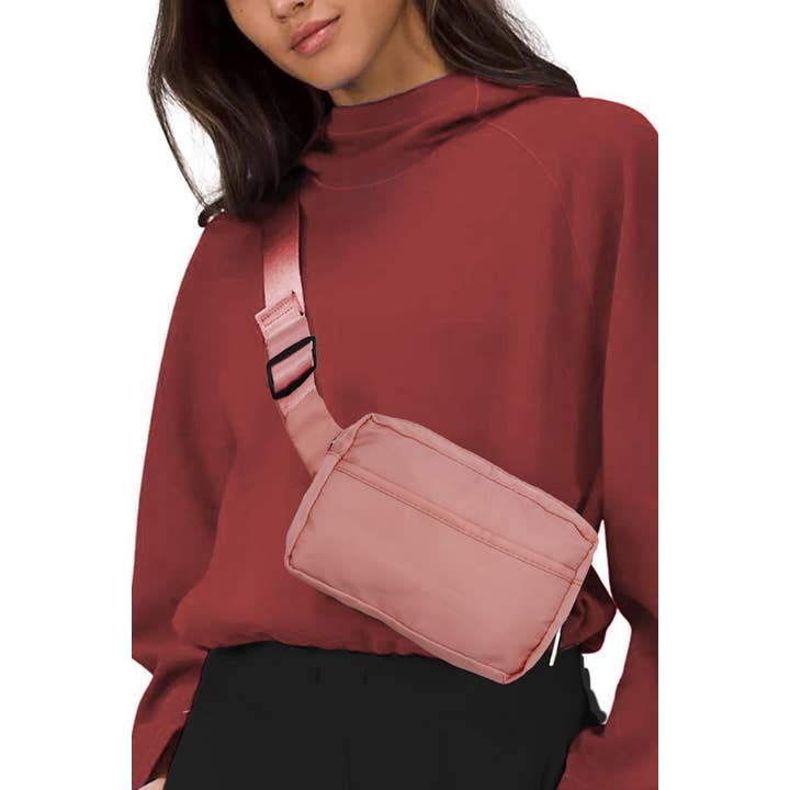 Cap Zone - Wholesale Belt Bag - Women's - Minimal Matte Pastel Color Belt Bag Fanny Pack