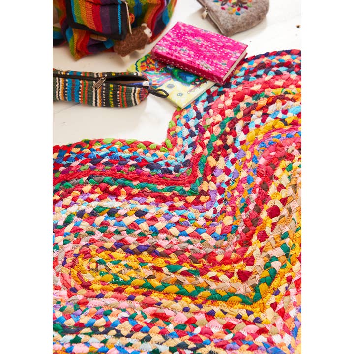 Namaste – Tapete por atacado – Tapete em Algodão Reciclado Trançado em Coração, 90 X 60cm1